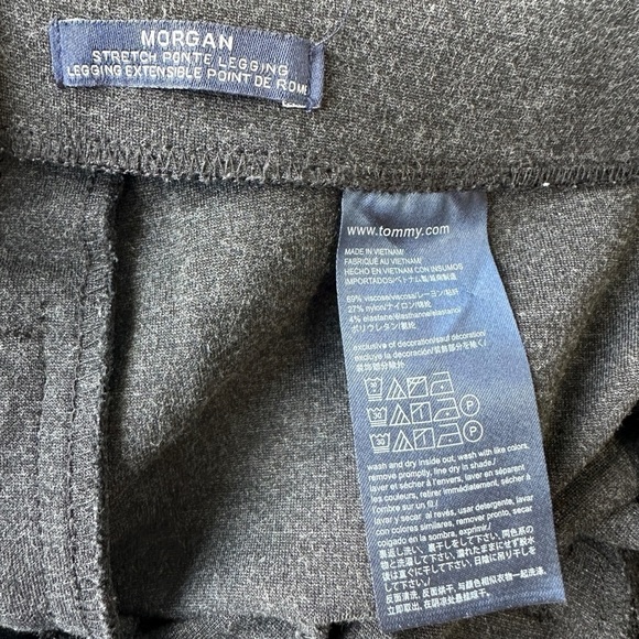 TOMMY HILFIGER WOMEN'S MORGAN STRETCH PONTE PANTS LEGGINGS IN DARK GREY SIZE  XS - Picture 14 of 16